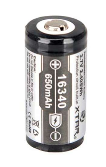 16340 Li-ion-batteri 3,7 V 650 mAh