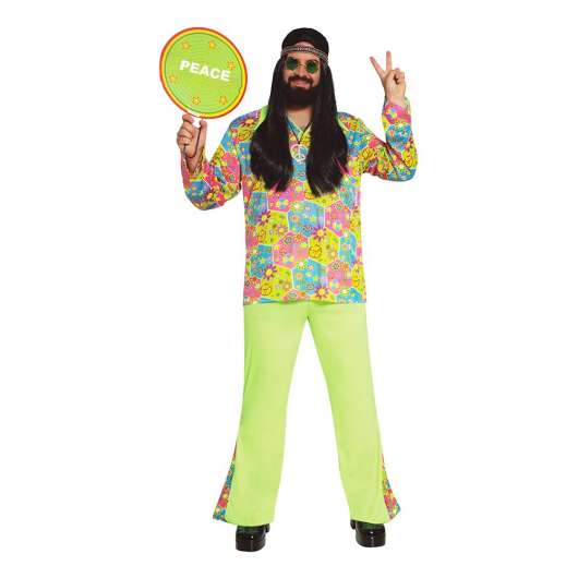 60-tals Hippie Dude Plus-size Maskeraddräkt - Plus-size