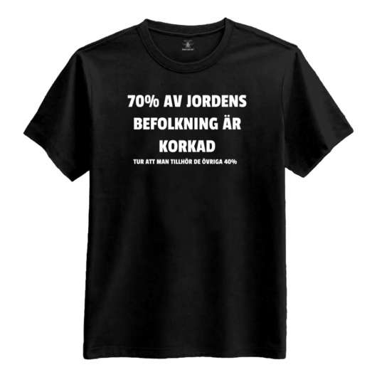 70% av Jordens Befolkning T-shirt - Medium