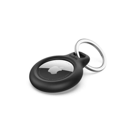 AirTag Secure Holder with Keyring - Black