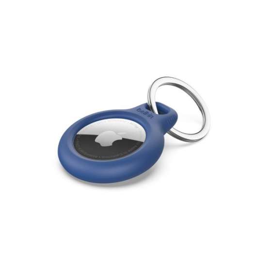 AirTag Secure Holder with Keyring - Blue