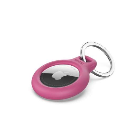 AirTag Secure Holder with Keyring - Pink