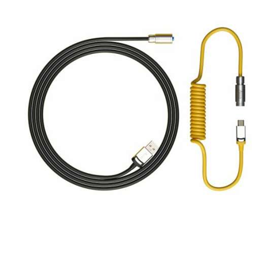 Akko Coiled Aviator Cable V2 - Black & Gold