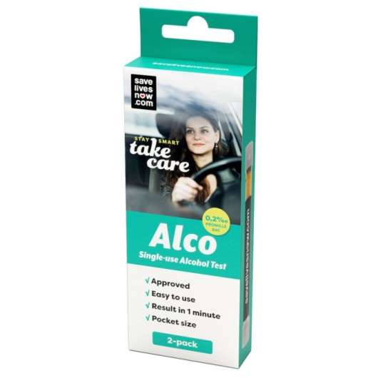 Alco Engångs-alkotest 2-pack