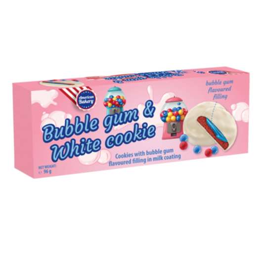 American Bakery Bubble Gum & White Cookie - 96 gram