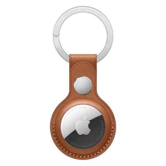 Apple AirTag-nyckelring i läder Sadelbrun