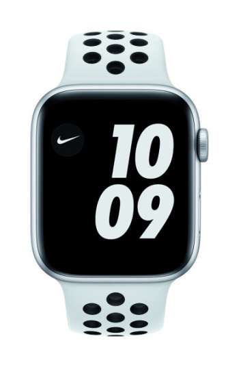 Apple Watch Nike Series 6 - 44mm / GPS + Cellular / Silver Aluminium Case / Pure Platinum Black Nike