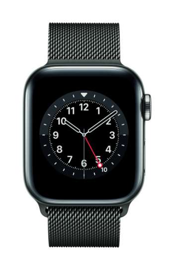 Apple Watch Series 6 - 40mm / GPS + Cellular / Graphite Stainless Steel Case / Graphite Milanese Loo