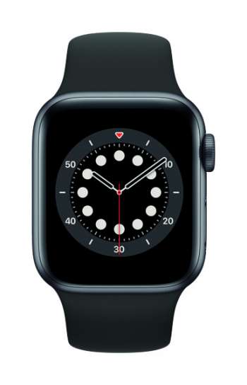 Apple Watch Series 6 - 40mm / GPS / Space Grey Aluminium Case / Black Sport Band