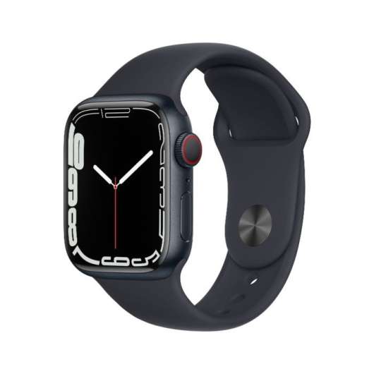 Apple Watch Series 7 41 mm GPS + Cellular Midnatt