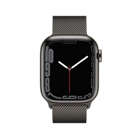 Apple Watch Series 7 - 41mm / GPS + Cellular / Graphite Stainless Steel Case / Graphite Milanese Loo