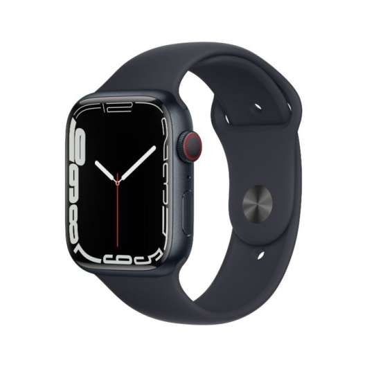 Apple Watch Series 7 45 mm GPS + Cellular Midnatt