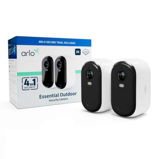 Arlo Essential 2 Övervakningskamera 2K 2-pack