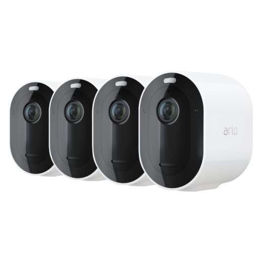 Arlo Pro 4 Spotlight Trådlös övervakningskamera 4-pack Vit