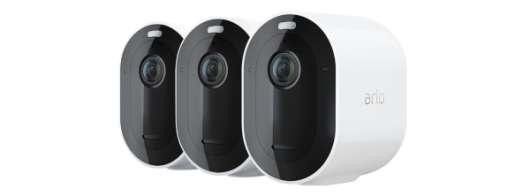 Arlo Pro 4 Spotlight - Trådlöst 2K QHD säkerhetssystem med 3 kameror - Vit