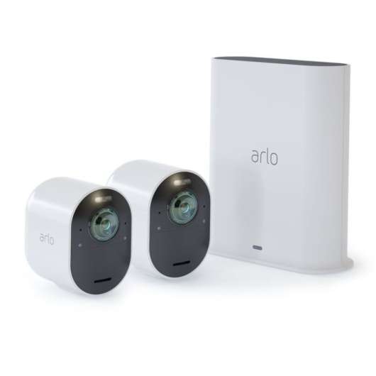 Arlo Ultra 2 Spotlight övervakningskamera 2-pack Vit