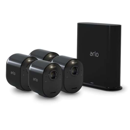 Arlo Ultra 2 Spotlight övervakningskamera 4-pack Svart