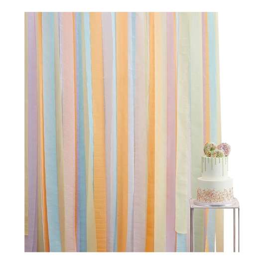 Backdrop Streamers Pastell