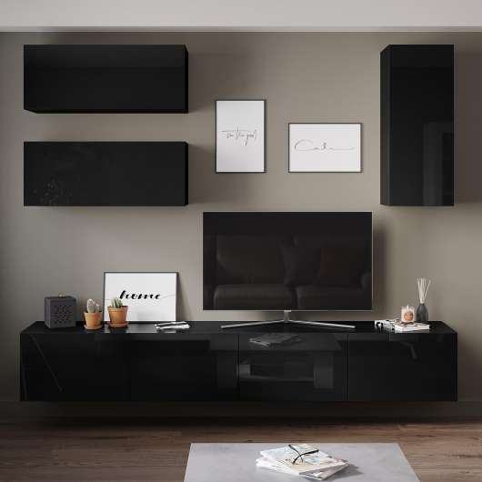 Badachro Tv-Möbelset 41x240 cm | Svart