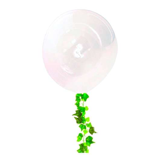 Ballong Orb Transparent med Lövgirlang
