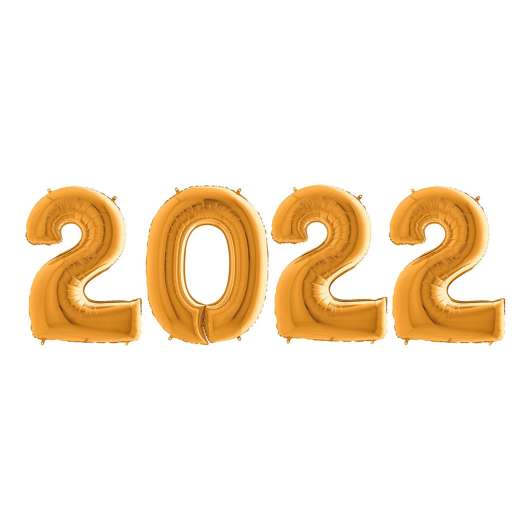 Ballongkit 2022 Guld Metallic