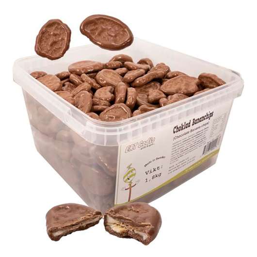 Bananchips Choklad Storpack - 1,8 kg