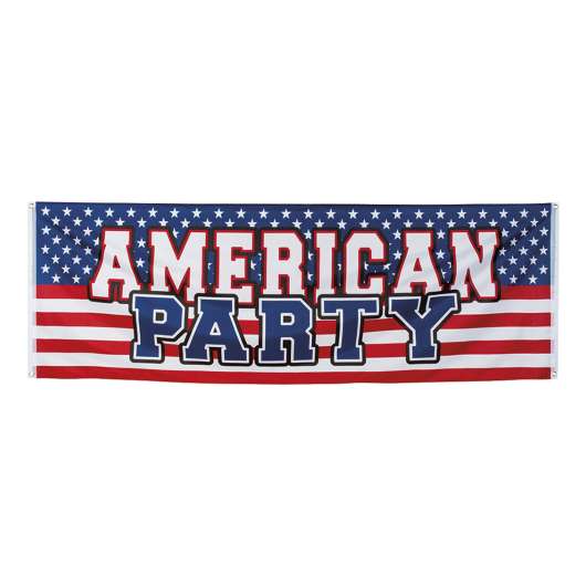 Banderoll American Party -  (74 x 220 cm)