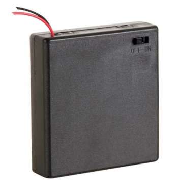 Batterihållare med switch för 4x AA