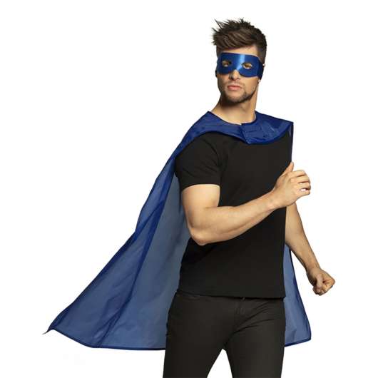 Blå Superhjälte Kit Maskeraddräkt - One size