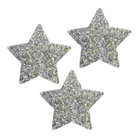 Bordsdekorationer Stjärnor Silver Glitter - 30st