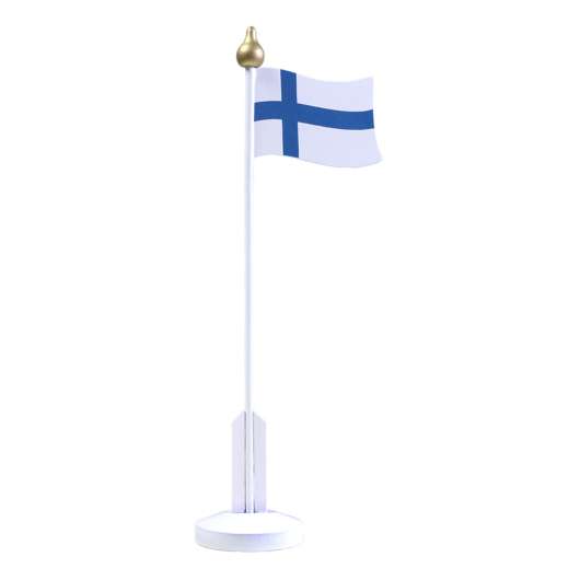 Bordsflagga Finska Flaggan i Trä