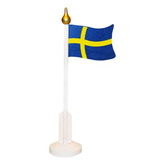 Bordsflagga Sverige i Trä - 33 cm