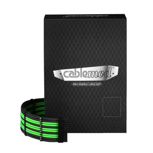 CableMod RT-Series Pro ModMesh 12VHPWR Dual Cable Kit for ASUS/Seasonic - Black/Light Green