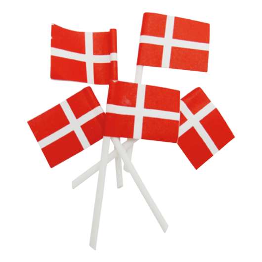 Cocktailflaggor Danmark Mini - 50-pack