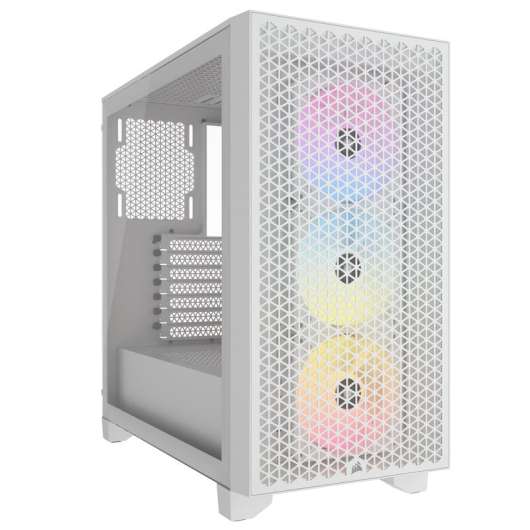 Corsair 3000D RGB Tempered Glass Mid-Tower - White