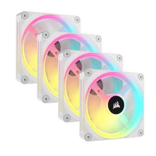 Corsair QX RGB Series iCUE Link QX120 RGB 120mm Magnetic Dome 4x Fan Starter Kit - White
