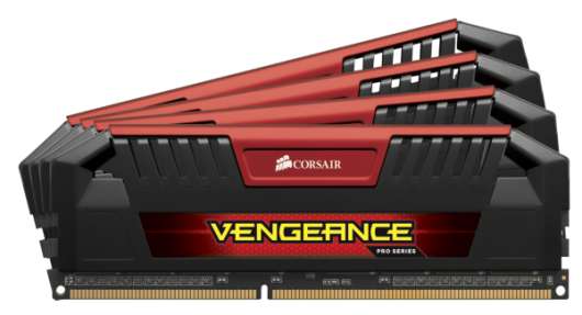 Corsair Vengeance Pro Red 32GB (4x8GB) / 1600MHz / DDR3 / CL9 / CMY32GX3M4A1600C9R