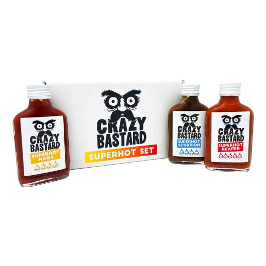 Crazy Bastard Sauce Super Hot Set - 3-pack