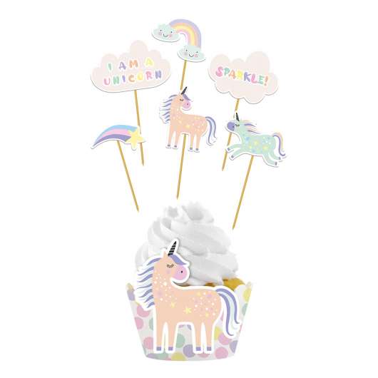 Cupcake Kit Unicorns & Rainbows - 6-pack