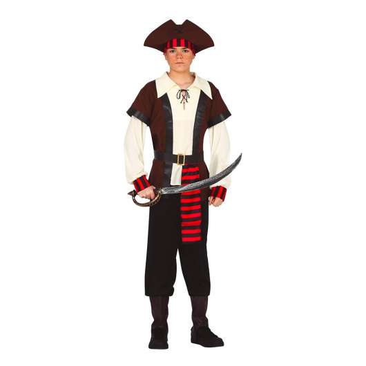 De Sju Haven Pirat Teen Maskeraddräkt - One size