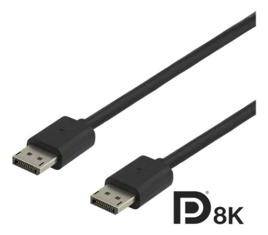 Deltaco DisplayPort 1.4-kabel Svart - 1m