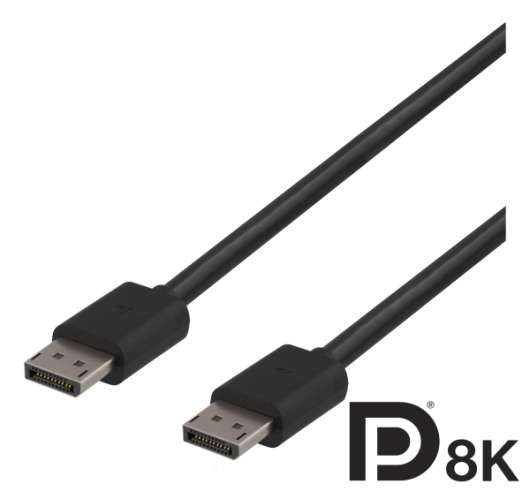 Deltaco DisplayPort 1.4-kabel Svart - 2m