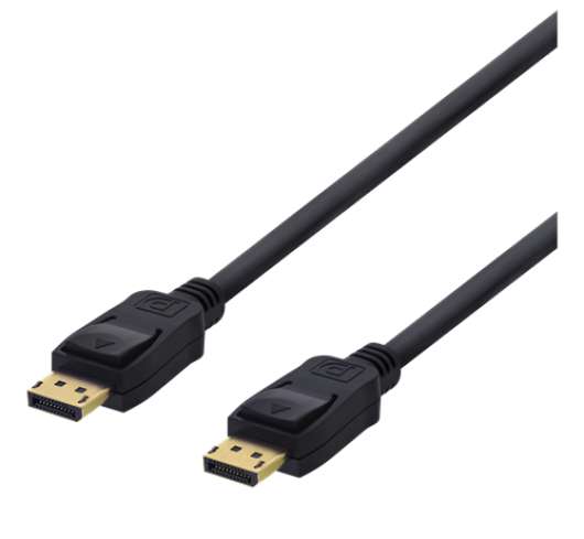 Deltaco DisplayPort-kabel 0.5m - Svart