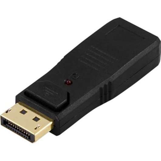 Deltaco DisplayPort till HDMI adapter 20-pin ha - 19-pin ho - Svart