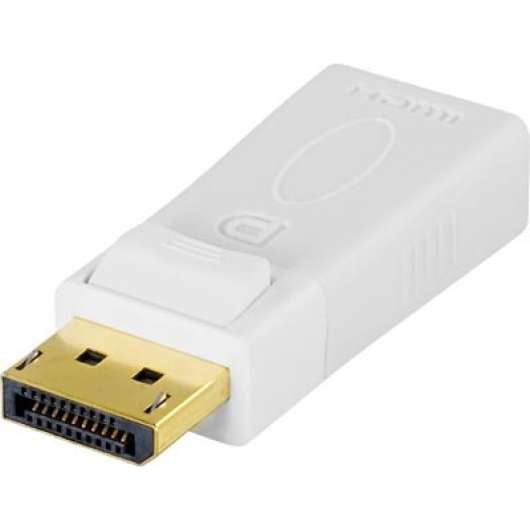Deltaco DisplayPort till HDMI adapter 20-pin ha - 19-pin ho - Vit
