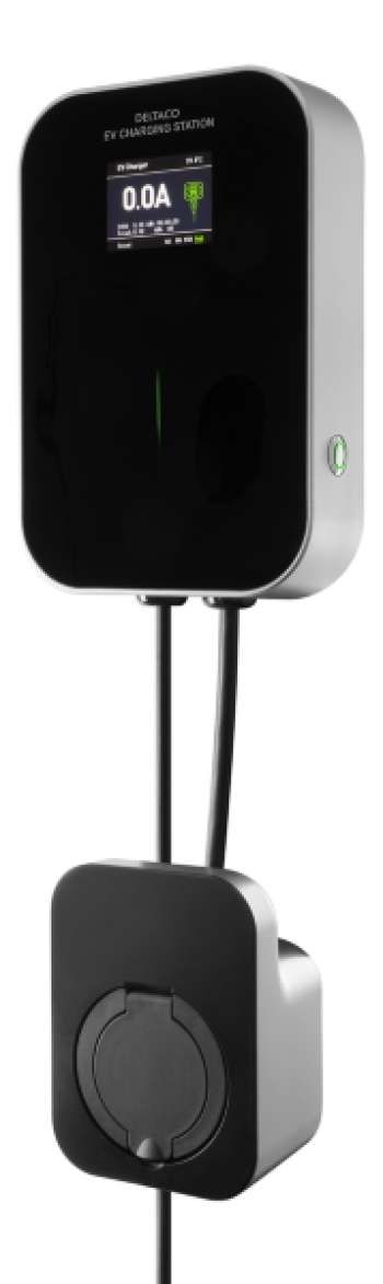 DELTACO e-Charge laddbox för hemmabruk med 6-16A 1-fas med uttag typ 2