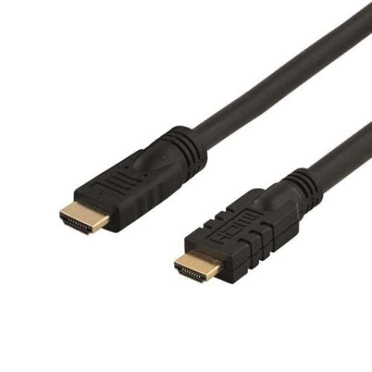 DELTACO HDMI-kabel, aktiv, ha-ha, 1080p, v1.4, 15m, svart
