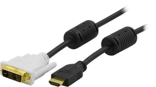 Deltaco HDMI till DVI-kabel Single Link / 0.5m - Svart