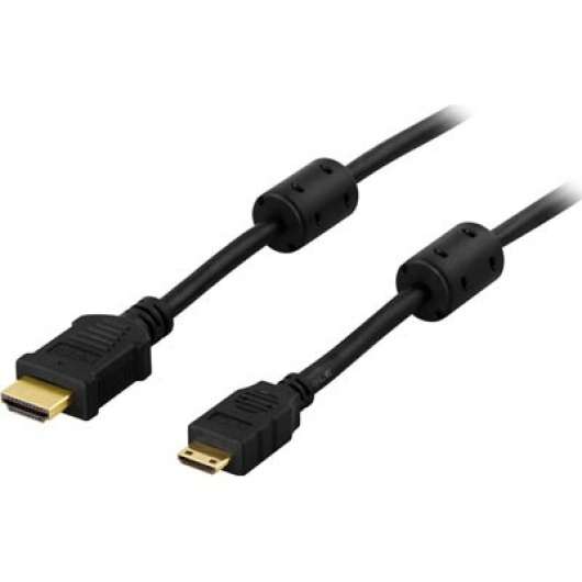 Deltaco HDMI till Mini HDMI-kabel / 5m - Svart
