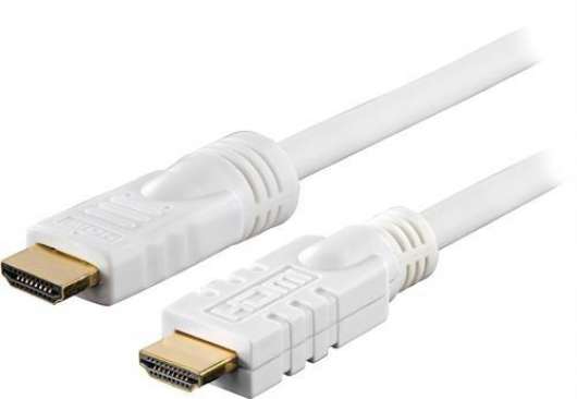Deltaco High-Speed Aktiv HDMI-kabel / 10m - Vit